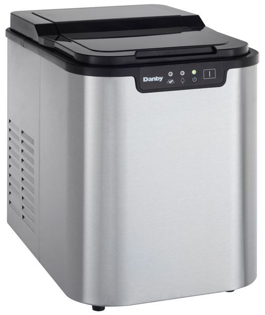 Danby® Portable Ice Maker-Stainless Steel with Black