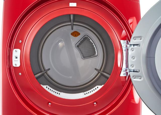 LG Front Load Electric Steam Dryer-Wild Cherry Red 2