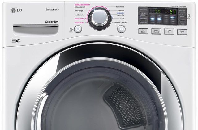 LG Front Load Electric Steam Dryer-White
