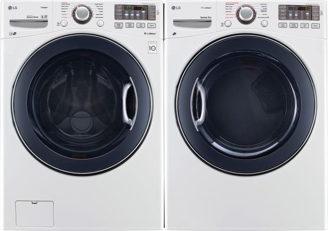 LG Front Load Electric Steam Dryer-White 4