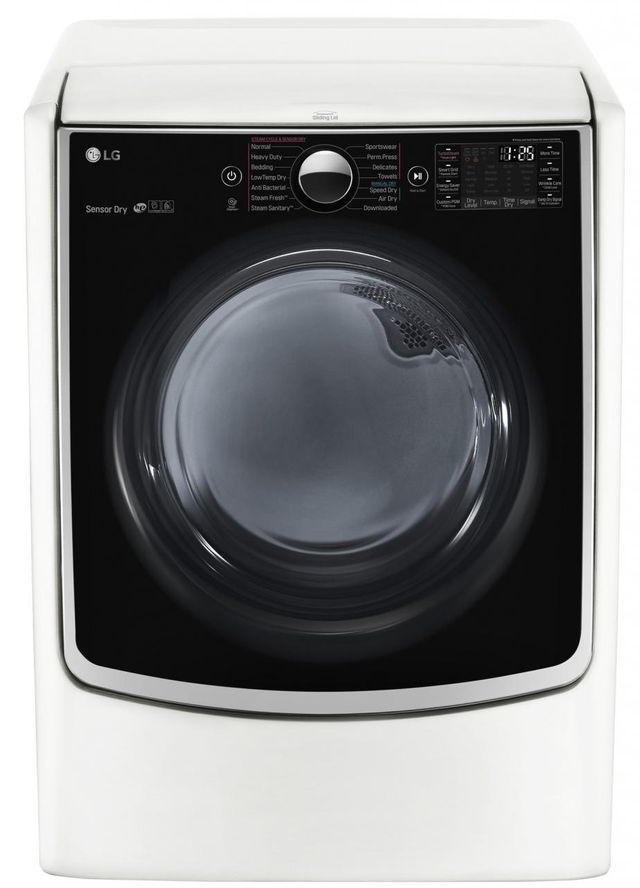 LG Front Load Electric Dryer-White-0