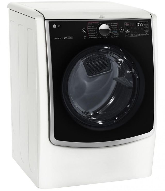 LG Front Load Electric Dryer-White-1