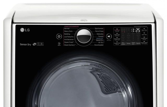 LG Front Load Electric Dryer-White-2