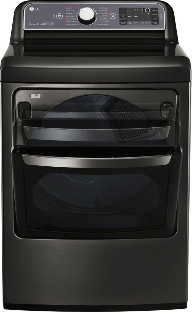 LG 7.3 Cu. Ft. Black Stainless Steel Front Load Electric Dryer 2