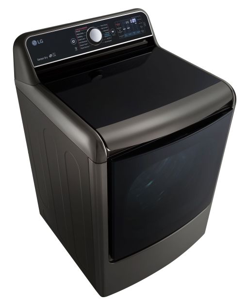 LG Front Load Electric Dryer-Black Stainless Steel 1