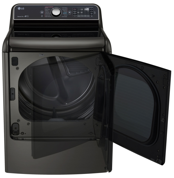 LG Front Load Electric Dryer-Black Stainless Steel 5