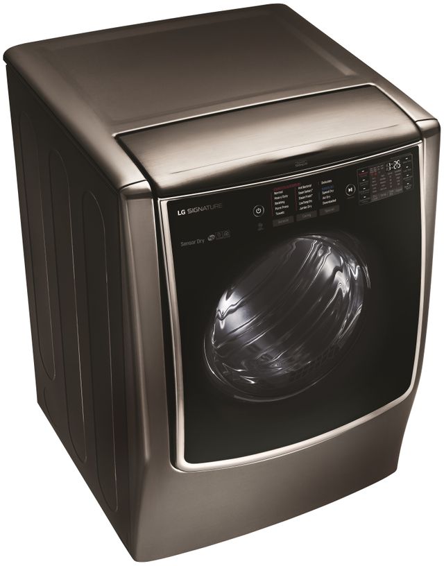 LG Signature 9.0 Cu. Ft. Black Stainless Steel Front Load Electric Dryer 8