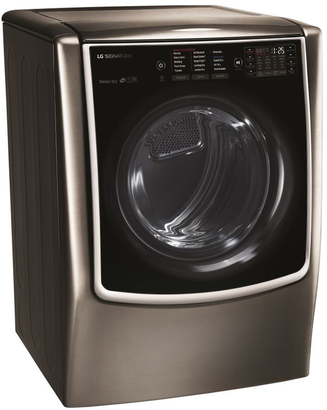 LG Signature 9.0 Cu. Ft. Black Stainless Steel Front Load Electric Dryer 7