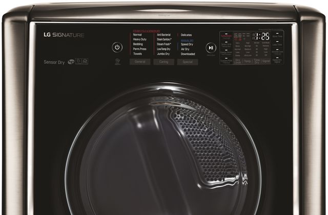 LG Signature 9.0 Cu. Ft. Black Stainless Steel Front Load Electric Dryer 5