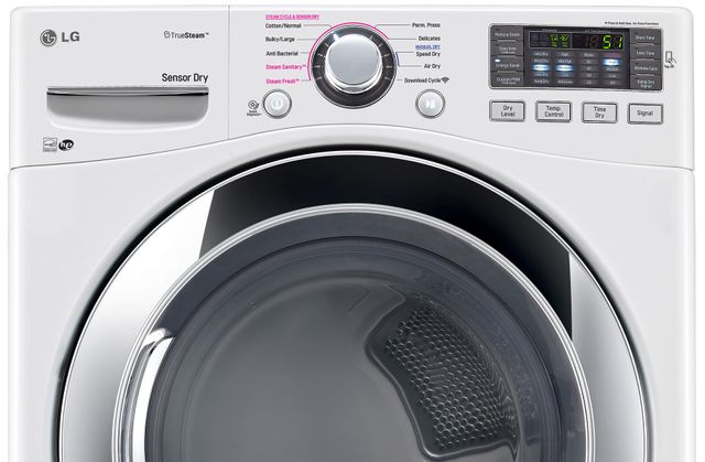 LG Front Load Gas Steam Dryer-White 2