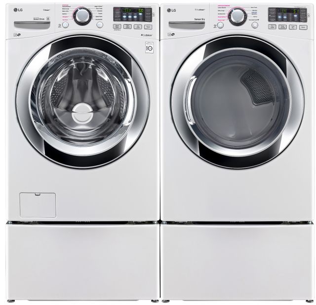 LG Front Load Gas Steam Dryer-White 6