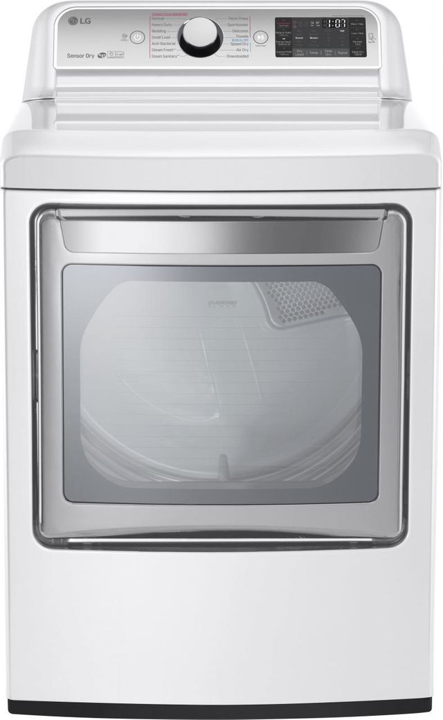 LG 7.3 Cu. Ft. White Front Load Gas Dryer-0