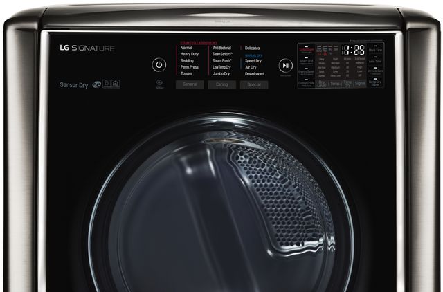 LG Signature 9.0 Cu. Ft. Black Stainless Steel Front Load Gas Dryer 5