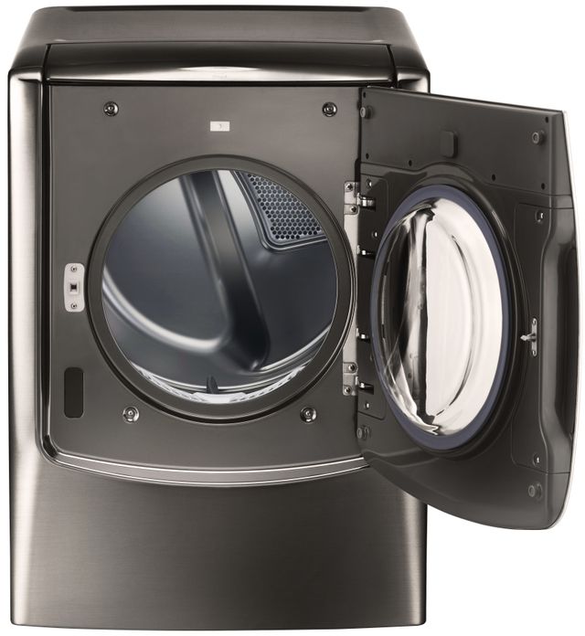 LG Signature 9.0 Cu. Ft. Black Stainless Steel Front Load Gas Dryer-2