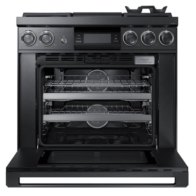 Dacor® Contemporary 36" Graphite Stainless Steel Pro Dual-Fuel Steam Range 2