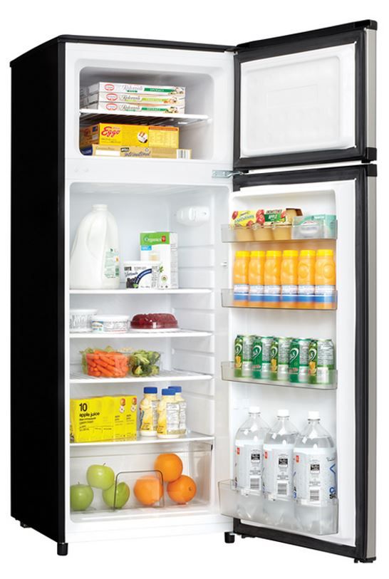 Danby 7.40 Cu. Ft. Top Freezer Refrigerator-Black/Stainless Steel 1