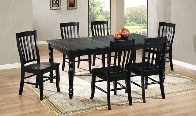 Winners Only® Quails Run Ebony 78" Leg Table with 18" Butterfly Leaf