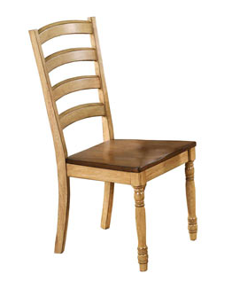 Winners Only® Quails Run Almond/Wheat Ladder Back Side Chair