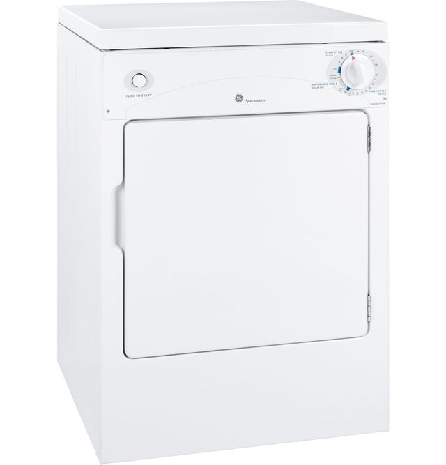 GE® Spacemaker® 3.6 Cu. Ft. White Portable Front Load Electric Dryer 1