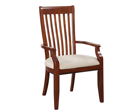 Winners Only® Topaz Slat Back Arm Chair-Cinnamon