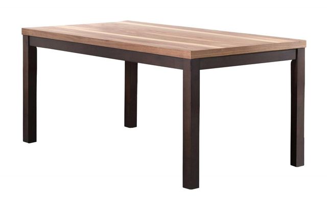 Winners Only® Venice Walnut 66" Leg Table with Espresso Base