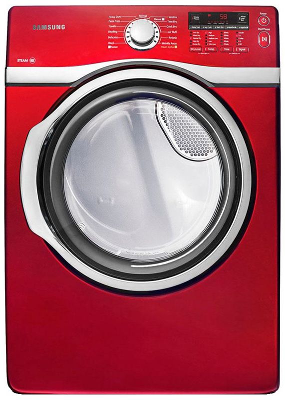 Samsung 7.4 Cu. Ft. Red Front Load Electric Dryer 0