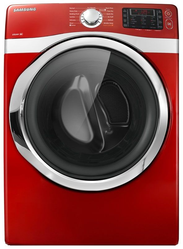 Samsung Front Load Gas Dryer-Tango Red
