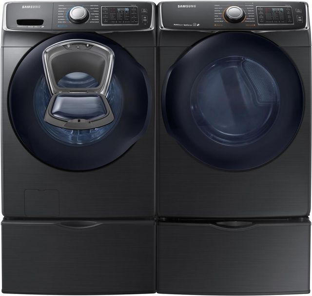 Samsung Front Load Gas Dryer-Fingerprint Resistant Black Stainless Steel 2