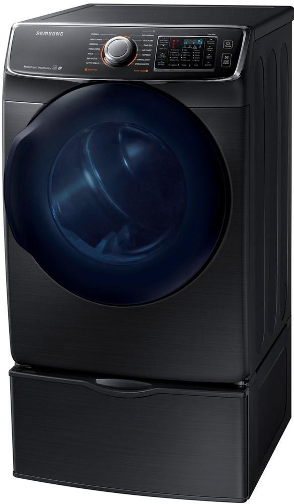 Samsung 7.5 Cu. Ft. Fingerprint Resistant Black Stainless Steel Front Load Gas Dryer 7