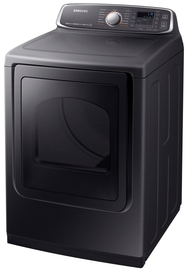 Samsung Front Load Electric Dryer-Fingerprint Resistant Black Stainless Steel 1