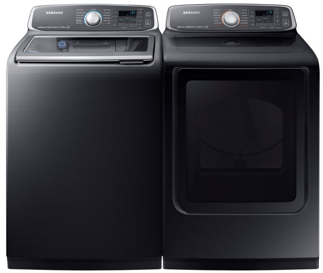 Samsung Front Load Electric Dryer-Fingerprint Resistant Black Stainless Steel 3