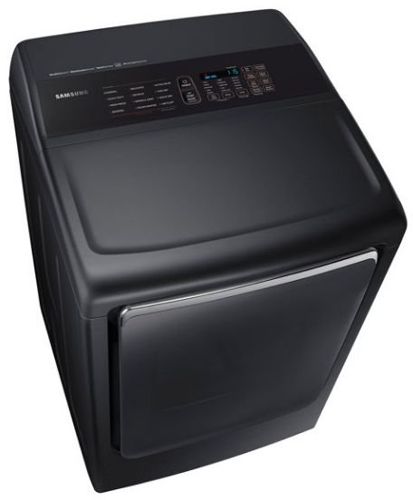 Samsung Front Load Electric Dryer-Fingerprint Resistant Black Stainless Steel 2