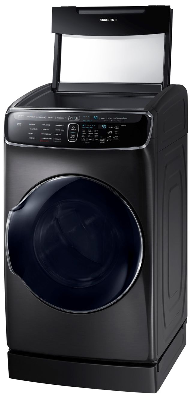 Samsung FlexDry™ 7.5 Cu. Ft. Fingerprint Resistant Black Stainless Steel Electric Dryer-DVE60M9900V-2