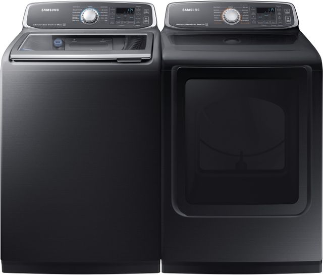 Samsung Front Load Gas Dryer-Fingerprint Resistant Black Stainless Steel [Scratch & Dent] 3