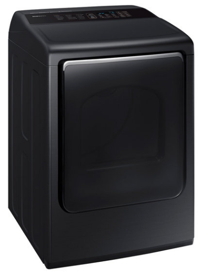 Samsung Front Load Gas Dryer-Fingerprint Resistant Black Stainless Steel 1