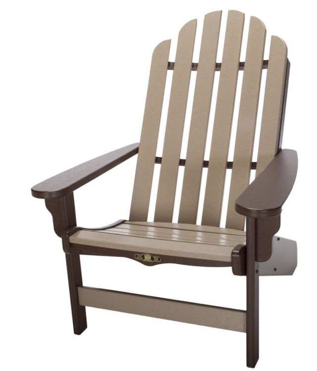 Pawleys Island Essentials Adirondack Chair-Chocolate/Weatherwood