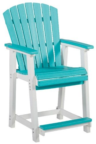 Signature Design by Ashley® Eisely 5-Piece Turquoise/White Outdoor Dining Set-2