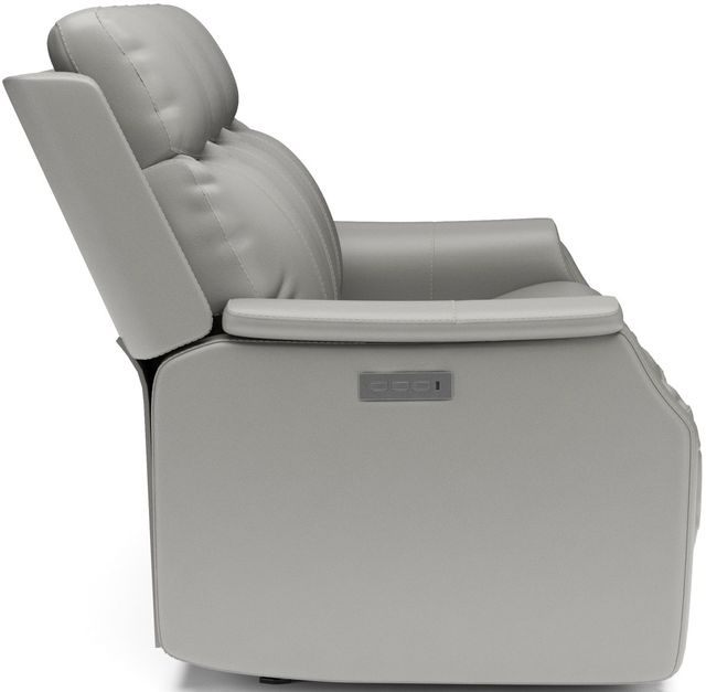 Flexsteel® Easton Light Gray Power Reclining Sofa with Power Headrests and Lumbar 3