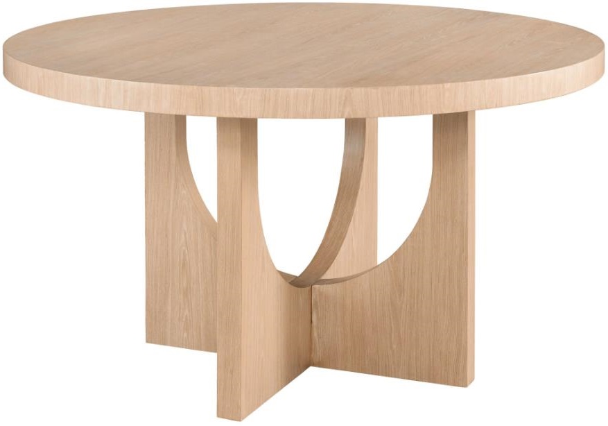 White oak deals round dining table