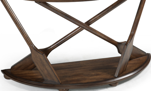 Magnussen Home® Beaufort Dark Oak/Glass Demi Sofa Table-2