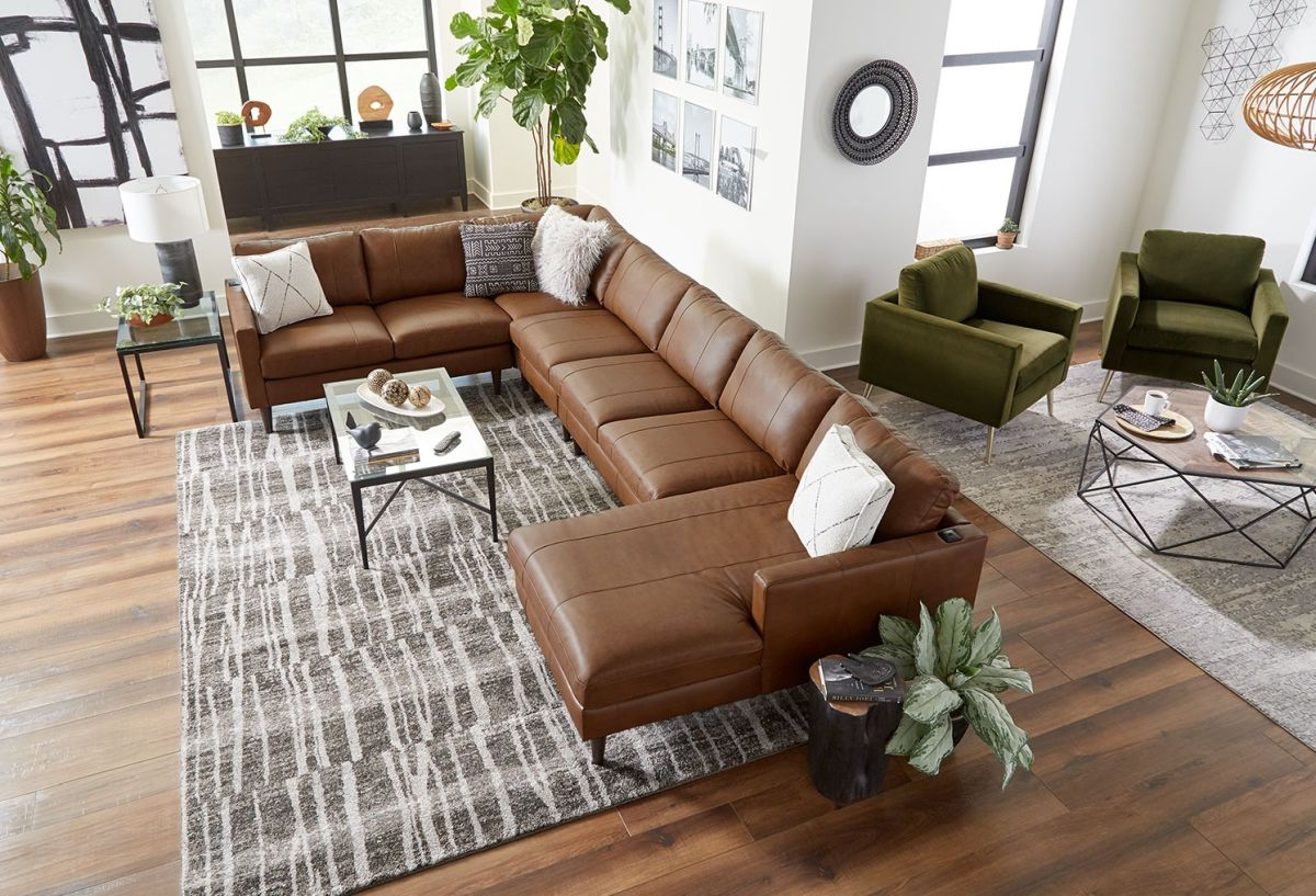 Best® Home Furnishings Trafton Leather Sectional | Van's Home Center