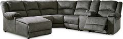 Signature Design by Ashley® Benlocke 6-Piece Flannel Left-Arm Facing Reclining Sectional with Chaise