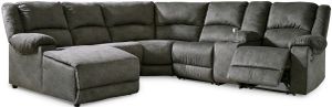 Signature Design by Ashley® Benlocke 6-Piece Flannel Left-Arm Facing Reclining Sectional with Chaise