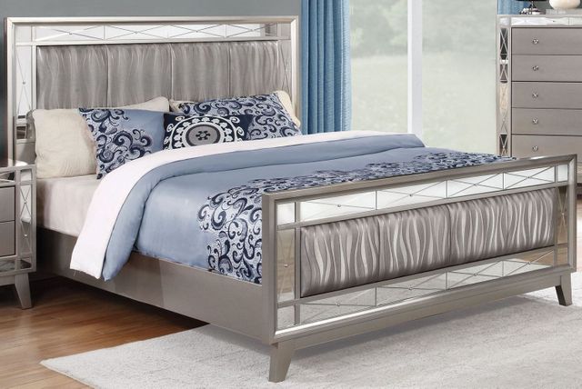 Coaster® Leighton Metallic Mercury Full Bed 1