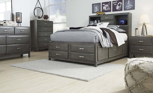 Signature Design by Ashley® Caitbrook Gray Full Storage Bed with 7 Drawers 4