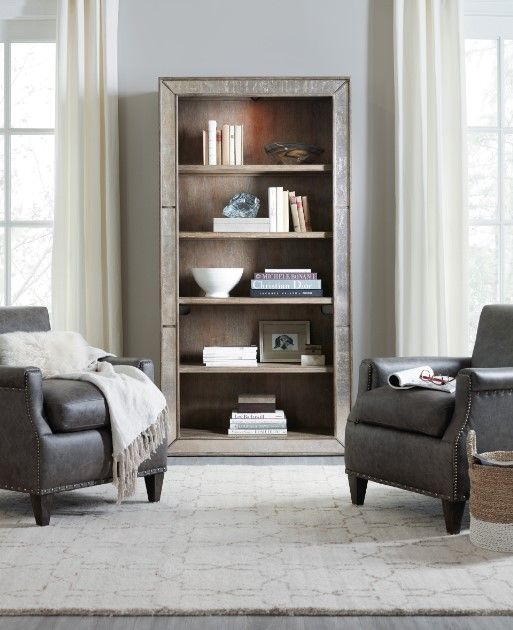 Hooker® Furniture Rustic Glam Light Wood Bookcase-3