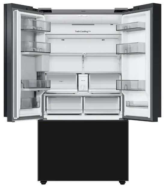 Samsung Bespoke 24 Cu. Ft. Charcoal Glass/Panel Ready Counter Depth French Door Refrigerator 6