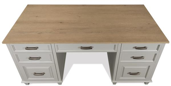 Riverside Furniture Osborne Gray Skies/Timeless Oak Executive Desk-3