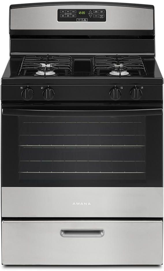 Amana® 30" Stainless Steel Freestanding Gas Range | KAM Appliances ...