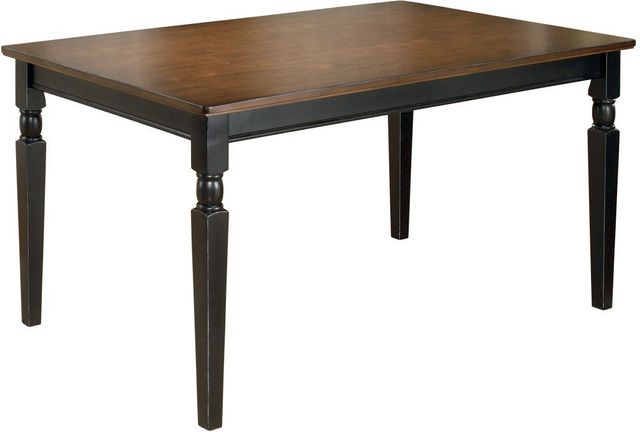 Signature Design by Ashley® Owingsville Black/Brown Rectangular Dining Room Table-0